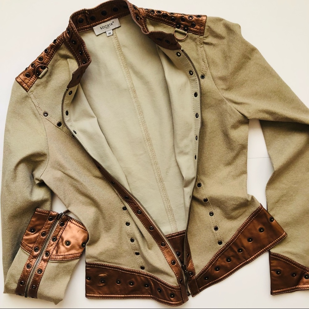 Societa Fashion Italy Bronze Lightweight Jacket - Picture 7 of 12